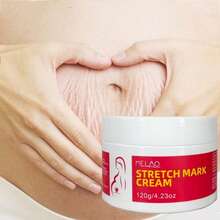 MELAO 妊娠纹霜，120克，孕期及产后腹部、臀部、大腿保湿霜，抗妊娠纹，紧致保湿，蕴含天然植物油，120克/4.23盎司