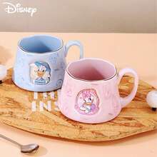 Disney Official Mickey Mouse Emblem Ceramic Coffee Mug, Cute Cartoon Embossed Household Water Cup - Multicolor - View 4