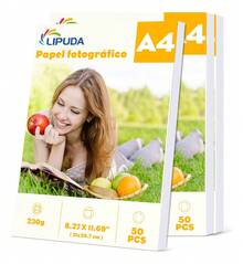 Tendencia150 Hojas Papel Fotografico Glossy Blanco A4 230g BlancoCalidad premium - 1 - Ver 8