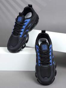 Giày thể thao nam cổ thấp, giày sneaker nam, giày chạy bộ thường ngày, giày đi bộ nam, giày thời trang màu đỏ chuyển sắc, giày tennis, giày đường phố. - Màu xanh lam - Xem 3