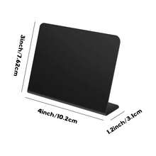 10pcs L-Shaped Mini Chalkboard Signs, Acrylic Black Board Self-Service Labels, Small Black Food Display Stand For Message Board, Wedding, Tent, Birthday Party - Multicolor - View 2