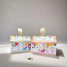 2pcs/6pcs/12pcs Eid Mubarak Candy Gift Boxes, Cute Ramadan Decorative Balloons, Mini Houses, Ribbons, Marble Pattern, Creative Party Favor Boxes, Reusable Candy Boxes, Snack Containers, Small Gift Boxes For Friends And Classmates - Multicolor - View 4