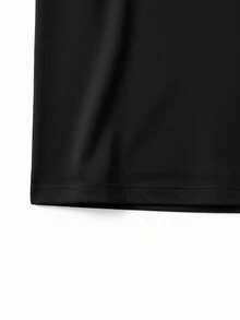 GRDR 男士休闲亨利领短袖T恤，适合春夏户外穿着 - 黑色 - 查看 4