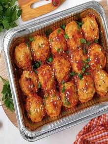 30Pcs Disposable Aluminum Foil Pot, Can Be Applied To Outdoor Barbecue,20/10Pcs Kitchen Steam Box, Convenient,1Pc Practical And Clean(Lunch Box Without Lid). - Silver - View 7