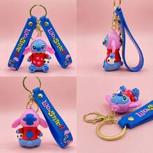 Valentine's Day Special! Disney Stitch PVC Keychain With Heart Design, Perfect Gift For Girlfriend/Boyfriend - Multicolor - View 9