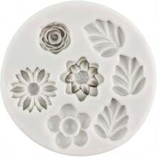 Flower Fondant Molds Daisy Flowers Silicone Molds Candy Mold Cupcake Topper Cake Decorating Chocolate Candy Polymer Clay Gum Paste Set Of - Kiểu T - Xem 8