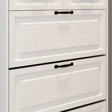 Weißer Schuhschrank mit Aufhänger, 3 Türen 2 Schubladen - Bianco - Visualizzare 6