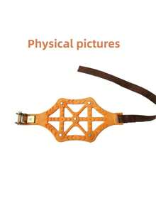 1pc Orange Automotive Winter Snow Climbing Cow Tendon Thickened Anti-Slip Chain, Emergency Tire Anti-Skid Chain, Rotary Tire Chain, Climbing Assist - A - View 3