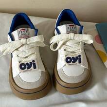 女士百搭厚底运动鞋，2025新款夏季小众厚底时尚日常白色鞋，德式风格 - 米藍 - 查看 3