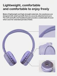 AKKHOO Foldable Wireless Headphones, Stereo, Bluetooth 5.3, Long Battery Life, Smart Noise Cancelling, Gaming Headset - Black - View 8