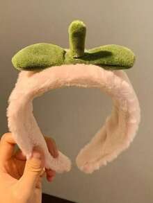 4pcs/Set Cute Pink Peach Plush Headband, Facial Mask Headband, Non-Slip Hair Accessories Women Hair Band Spa Facial Washing Head Scarf Bath Makeup Sweatband - Pink - View 4