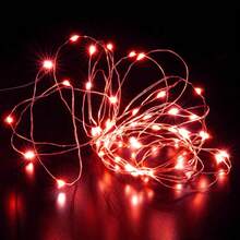 12 Pack Red LED Fairy String Lights, Battery Operated Copper Wire Mini Twinkle Lights, Flexible Waterproof Micro Lights For Jar Decor, Christmas, New Year Eve, Party, Bedroom, Wedding, Holiday & Home Decorations