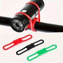 3pcs/Set Mountain Bike Silicone Strap Light Holder Kit, Includes Flashlight And Phone Holder, Suitable For Handlebar Light Rack - Multicolor - View 11