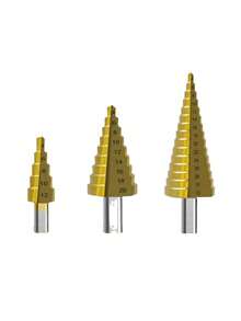 3件套多功能工业硬度冲孔器、安装钻头、去毛刺器、高效阶梯钻头 - 彩色 - 查看 9