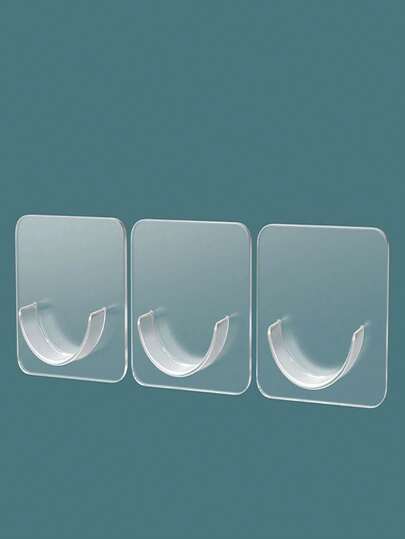 10pcs Curtain Rod Hooks, Expandable Rod Clips, Adhesive Mounting No Drilling Needed For Curtains, Shower Curtains, Towels, Door Curtains