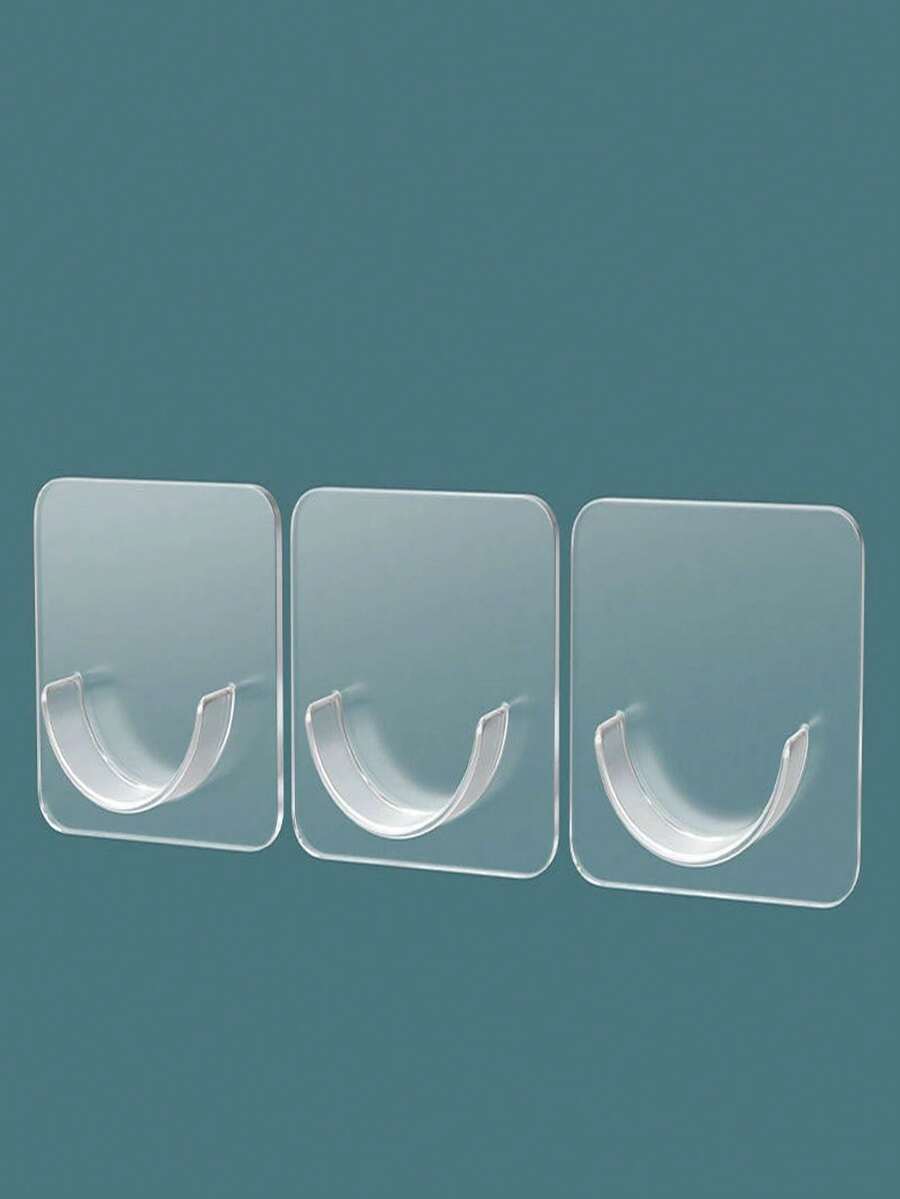 10 قطع خطاطيف قضبان الستائر، مشابك قضبان قابلة للتوسيع، تركيب لاصق بدون حاجة إلى ثقب للستائر وستائر الحمام والمناشف وستائر الأبواب - متعدد الألوان - مشاهدة 1