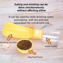 1pc Portable Dog Water Bottle - Leak-Proof Pet Water Bottle With Bowl, Suitable For Travel And Outdoor Activities - Multicolor - View 7