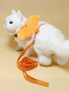 LANGXINGCS 一套糖果色天使翅膀设计防逃脱宠物胸背带和牵引绳，适合小型宠物户外活动 - 彩色 - 查看 17