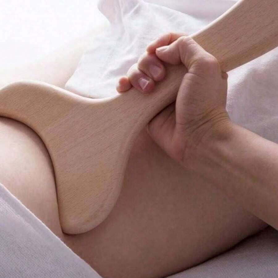 木制鱼尾按摩器，全身肌肉按摩，多功能，适用于不同身体部位，适合家庭使用，有大号和小号两种尺寸可选 - 彩色 - 查看 1