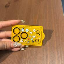 Small Animal Stickers+Transparent Lens Film, Kitten, Bunny, Camera Lens Protection Film, Compatible With Apple 17 Pro Max/17 Pro, Glass Film Cover, Providing Fashionable Protection For Your Phone - Kitten Stickers + Transparent Lens Film - View 4