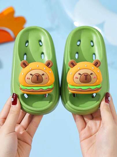 1 đôi dép lê thoải mái cho trẻ em, dép đi trong nhà chống trượt dễ thương cho bé trai, dép mùa hè