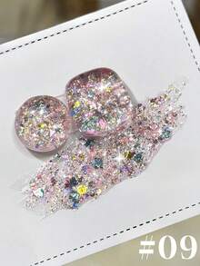 Miss Leia 1-12 15ml 春夏海王星闪粉凝胶指甲油 - 提亮肤色，百搭色彩，高密度水钻指甲油，多种颜色，透明凝胶底油，新手友好，UV/LED固化，可浸泡用于半永久化妆，适用于沙龙/美容院套装、DIY、居家、节日礼物、美甲艺术 - 彩色 - 查看 14