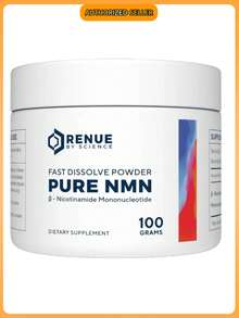 RENUE By Science NMN Powder – 100g Fast-Dissolve Nicotinamide Mononucleotide Supplement | 500mg Per Serving | Pure Crystalline NMN | Vegan, Non-GMO | Made In USA, Third-Party Tested - 1 Bottle - 查看 1