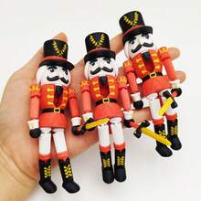 3D打印灵活关节士兵骑士雕像，精细雕刻，手工打造，适合家居和办公室装饰、收藏、爱好者礼物、节日和派对礼品、桌面或书架展示，办公室和节日装饰，非常适合圣诞节、复活节、情人节等各种场合。 - 彩色 - 查看 7