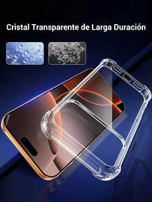 Transparent Acrylic Shockproof Phone Case, Compatible With IPhone 17/17 Pro/17 Pro Max/17 Air/16/15/14/13 Pro Max, Transparent Frame Hard Back Cover - Transparent 1 - View 2