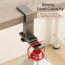 1pc "Hang Anywhere" Foldable Hook, Palm-Sized Design For Changing Desks Or Workstations, No-Drill Clamp Fits Various Desk Edges, Strong Load-Bearing For Backpacks Or Commuter Bags, Versatile For Multiple Scenarios - Multicolor - View 4