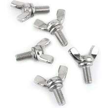 5PCS M5 x 10 mm Tornillos de Mariposa, Tuercas de Mariposa de Acero Inoxidable 304 Pernos Máquina de Perno de Mariposa, Pernos Sujetador de MáQuina, para Accesorio de Herramienta de ReparacióN,38072394 - Albaricoque - Ver 2