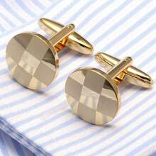 KESYOO 2 Piezas Gemelos Para Hombre Gemelos Geniales Vintage Redondos Camisa Dorada Botones De Puño Camisas Manga Uñas Camisa De Acero Inoxidable Uñas Hombre,38073209 - A - Ver 5