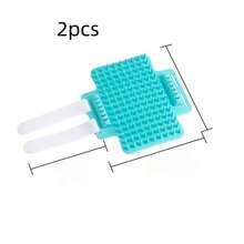 Rascador de esquina para gatos, cepillo autolimpiador, peine de masaje de silicona para gatos que elimina el pelo suelto, correa para pata de mesa, herramienta de aseo para mascotas - Multicolor - Ver 9
