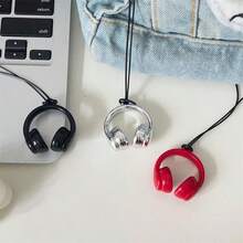 Realistic Fun 3D Headphone Sweater Chain Necklace, Cute Minimalist Sweet & Cool Adjustable Outfit Accessory, Perfect Gift, Birthday Gift, Ideal Gift, Surprise Gift, Holiday Gift, Seasonal Gift, Gift - Multicolor - View 5