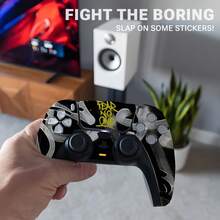 1 Set Waterproof, Scratch-Resistant Printed Skin Stickers Decor Protective Film For Slim Game Console Controller - Multicolor - View 5