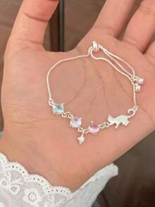 سوار قطة نجمي من الزركونيا فاخر وخفيف الوزن، عصري وشامل، يشع جودة عالية المستوى - قطه صغيرة - مشاهدة 2