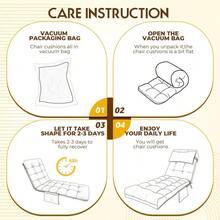 para tumbona al aire ltima intervensin, impermeable, para muebles de exterior, 71 x 21 x 4 pulgadas, cojn de patio con correas para muebles de cesped y piscina crema - Cojín para sillón Crema - Ver 7