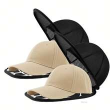 Jaula de limpieza de sombreros, máquina de limpieza de sombreros con marco y bolsa de limpieza de sombreros, limpiador de gorras de béisbol, apto para adultos y niños 1/2 paquete negro, bolsa de lavandería - Negro - Ver 3