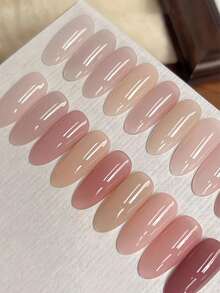 Miss Leia 1-9 15ml 春夏指甲油 - 玉粉色凝胶指甲油，美白百搭，啫喱肤感，透明彩色凝胶底油，新手友好型美甲，UV/LED固化，可浸泡半永久，适用于美甲沙龙套装、DIY、居家、节日送礼佳品，四季皆宜