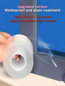 1 Roll Winter Air Leakage Sealing Tape, Strong Adhesive Window Insulation Film, Length Selectable - High Viscosity, Thickened, Waterproof, Cold-Resistant, Easy To Apply Window Sealing Tape Designed For Winter Weather Protection. No Residue Left, Ensure Tight Window Sealing. - Clear - View 12