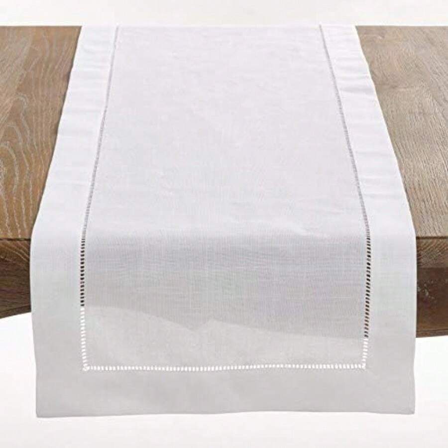 SARO LIFESTYLE Camino de mesa, , 16" x 120", 1(Blanco 16"x90") - Multicolor - Ver 1