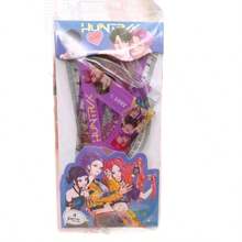 Mattel Set de 4 piezas Regla de estudiante, regla triangular, regla de medición, útiles escolares y de oficina, reglas con diseños de dibujos animados creativos - Multicolor - Ver 8