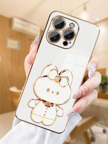 这款奢华电镀手机壳配有创意可爱猫咪支架和内置化妆镜，采用时尚硅胶材质，防震，兼容 16/15/14/13/12/11/X/XS/XR/8/7 Plus/Pro Max、Galaxy S25/S24/S23/S22/S21/Note 20/A55/A54/A53/A52/A35/A34/A23/A16/A15/A14/A13/A12/A05S/FE/Ultra 4G/5G、Redmi Note 13 Pro、Infinix Hot 40i/Smart 8/Spark/GO 2024、OPPO Reno、VIVO、MOTO Honor 等众多机型。 - 白色 - 查看 3