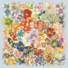 50 Stücke elegante Blumen Gold Folie Aufkleber Serie (Cartoon ästhetische Aufkleber), geeignet für Laptop, Stoßstange, Skateboard, Wasserflasche, Computer, Handyhülle, Schuldekoration Kratzfeste dekorative Aufkleber für verschiedene Anwendungen - Verschiedenfarbig - Übersicht 1