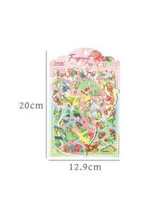 1pc Vintage Patchwork Sticker, Antique Collage Poetry, Creative 3D Dimensional Landscape Decorative Sticker