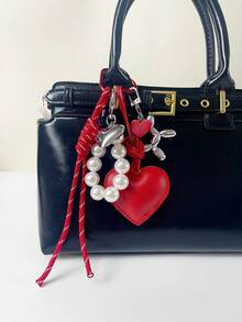 1 قطعة سلسلة مفاتيح محفظة جميلة، سلسلة مفاتيح مصنوعة يدويًا بخرز عالي الجودة بطراز Y2K، حبل تسلق قابل للتعديل، اكسسوار للحقيبة، تميمة للحقيبة، مناسبة للنساء/الفتيات، هدية عيد، تميمة للمحفظة، هدية للمرأة، تميمة ومفتاح للمحفظة - متعدد الألوان - مشاهدة 2