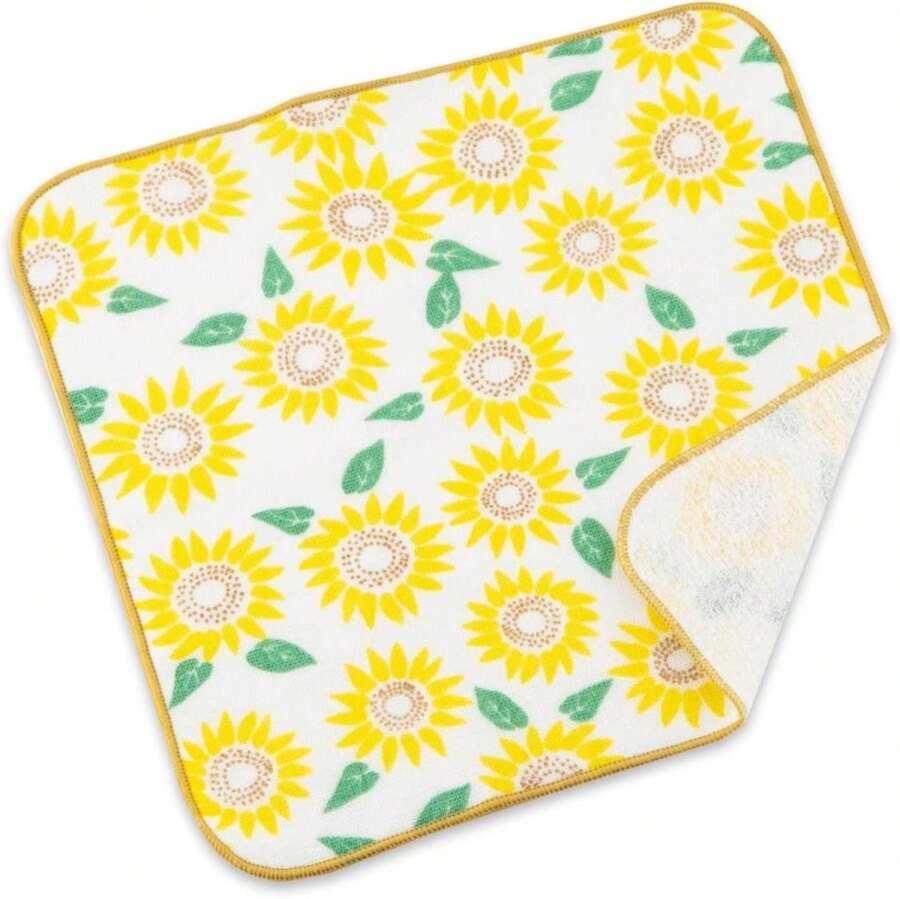 NOREN Japanese Cotton Towel Senshu (Osaka) Towel_Washcloth Face Towel Japanese Handkerchief_Made In Japan 100% Cotton Quick Drying Absorbent Ultra Soft Thin Traditional Japanese Pattern (Hydrangea) - ColorI - 查看 1