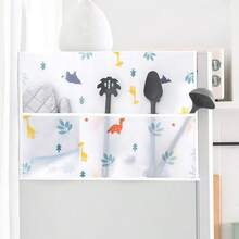 Random Floral Pattern PEVA Material Refrigerator Dust Cover, Fridge Dust Proof Cover, Hanging Storage Bag, Dust Proof Cloth, Fabric Storage Bag, Household Refrigerator Dust Cover,Women's Day,Travel Essentials,Wedding Favours,Y2k,Bedroom,Car Accessories Women,Kitchen Decor,Wedding,Y2k,Party - Multicolor - View 6