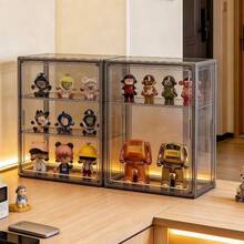 1/2/3个装 36英寸 x 27英寸 x 12英寸 透明储物盒,可堆叠,带磁性门和可拆卸隔板,可壁挂或桌面放置,采用耐用聚乙烯 (PE) 材质,适用于家庭、办公室、零售场所 - 多功能展示柜,可用于存放小物件、礼品、收藏品、玩具、纪念品、护理产品和展览品。 - 無色 - 查看 5