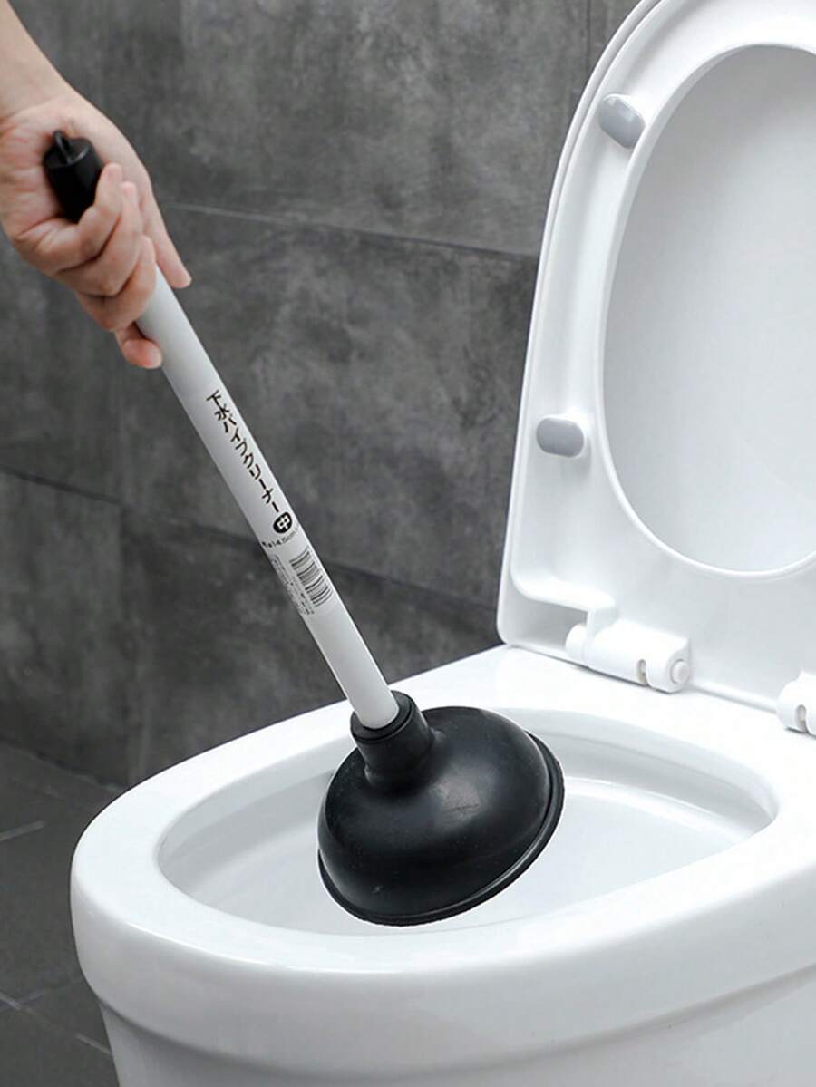 1pc Heavy Duty Sink Plunger, Kitchen Toilet Plunger, Powerful Clog Remover, Easily Unclogs All Blockages, Bathroom Shower Drain Cleaner - White - View 1